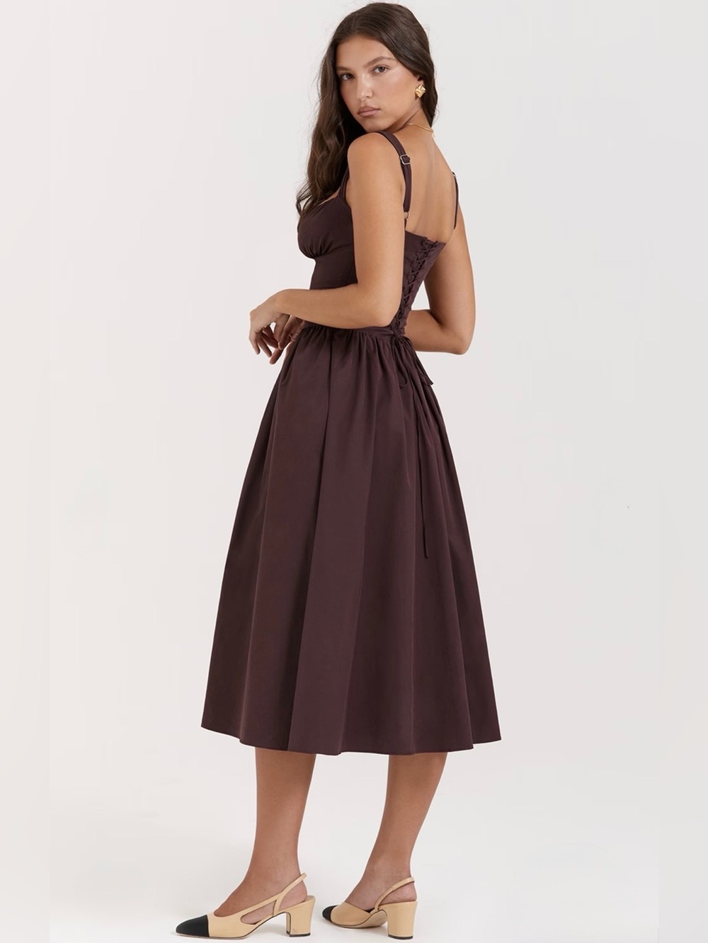 House of cb Tatiana rich brown midi sundress - Picture 10 of 16